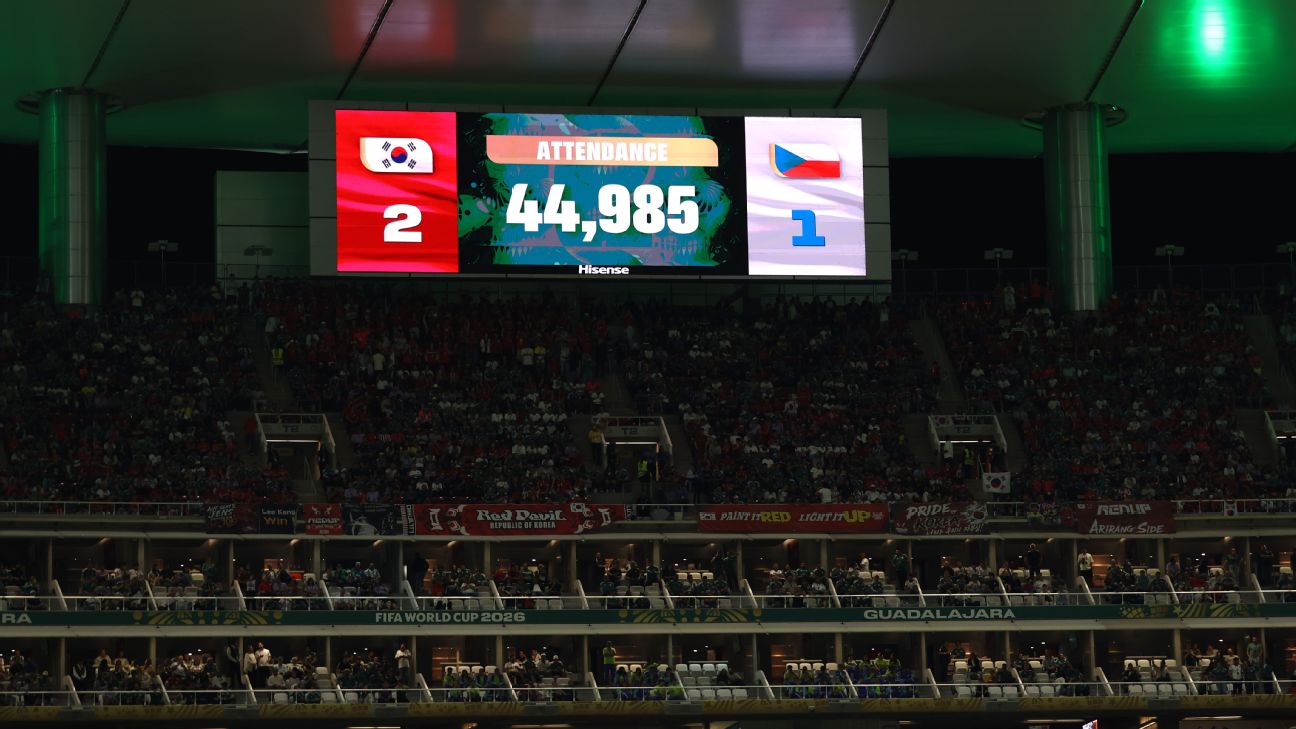 韩国对阵捷克世界杯之战观众数引质疑 FIFA为4.49万人次数据辩护